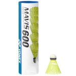 Volants badminton yonex mavis 600 - jaune - base liège / jupe nylon - tube de 6 volants Volants badminton yonex mavis 600 - jaune - base liège / jupe nylon - tube de 6 volants