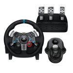 Volant de course - logitech g - g29 se - cuir v�ritable - retour de force - p�dalier personnalisable