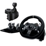 Volant de course - logitech g - g920 - retour de force - pédales réglables - rotation 900° Volant de course - logitech g - g920 - retour de force - pédales réglables - rotation 900°