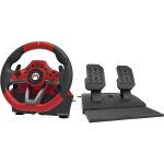 Volant de course mario kart racing wheel pro deluxe - hori - nintendo switch pc - p�dales - rouge