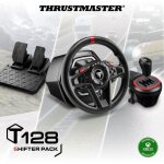 Volant gaming - thrustmaster - t128 x shifter pack - pour xbox series xs xbox one et pc - noir et rouge ...