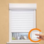 Volet roulant double parois h140 cm x l120 cm pvc recoupable en largeur et hauteur - man?uvre �lectrique ...