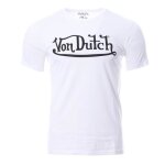 Tee shirt homme von dutch first - blanc - 100% coton - col rond & manches courtes