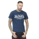 Tee shirt homme von dutch first - bleu - 100% coton - col rond & manches courtes