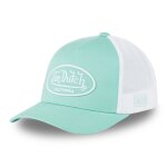 Vondutch casquette trucker lof homme - trucker - filet rigide - turquoise blanc - visi�re arrondie