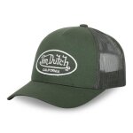 Vondutch casquette trucker lof homme - trucker - vert blanc - visire arrondie