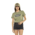 Vondutch t - shirt femme coton t - shirt femme l�opard r�gular col rond manches courtes - vert taille ...