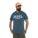 Vondutch - t - shirt homme coton aucun life slim col rond manches courtes - bleu (pi�ce)