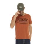 Vondutch - t - shirt homme coton aucun ron r�gular col v manches courtes - orange (pi�ce)
