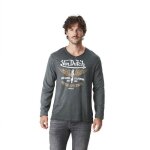 Vondutch - t - shirt homme coton aucun way rgular col v manches courtes - noir (pice)