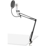 Microphone usb - vonyx - cms320s - bras articul� r�glable - filtre anti - pop - haute qualit� denregistrement ...