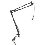 Pied de micro de table vonyx ts05 avec c�ble xlr - utilisation en studio - r�glable - noir