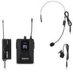 Ensemble microphone sans fil - vonyx - wm55b - uhf - micro cravate - micro casque Ensemble microphone sans fil - vonyx - wm55b - uhf - micro cravate - micro casque