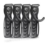 Vounot� lot de 4 supports de v�lo mural - crochets rotatifs � 300� - noir