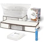 Vounot� lot de 5 housses de rangement sous vide sous lit grande capacit� - 2 housses 2 sacs 1 pompe - ...
