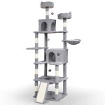 Vounot arbre  chat gant avec griffoir 2 niches et 3 plateformes - hauteur 215cm - arbre  grimper ...