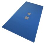 Bche piscine rectangulaire double couche vounot - 5x10m - bleu - polythylne 160 gr / m avec filet ...
