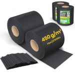 Vounot brise vue occultant pvc 450g / m2 19cm x 140m noir