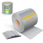 Vounot brise vue occultant pvc 450g / m2 19cm x 70m gris clair