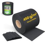 Vounot® brise vue occultant pvc 450g / m2 19cm x 70m noir Vounot® brise vue occultant pvc 450g / m2 19cm x 70m noir