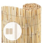 Vounot� canisse en roseau renforc�e brise vue naturel avec attaches de fixation 140x300cm