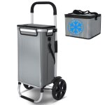 Vounot® chariot de courses 3 en 1 pliable aluminium - sac imperméable avec sac isotherme séparé - 2 roues ... Vounot® chariot de courses 3 en 1 pliable aluminium - sac imperméable avec sac isotherme séparé - 2 roues ...
