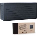 Vounot® coffre de jardin avec poignées 280l - malle de rangement extérieur en pp - 116x44x55cm - style ... Vounot® coffre de jardin avec poignées 280l - malle de rangement extérieur en pp - 116x44x55cm - style ...
