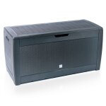 Vounot® coffre de jardin avec poignées et roues 310l - malle de rangement extérieur en pp - 119x48x60cm ... Vounot® coffre de jardin avec poignées et roues 310l - malle de rangement extérieur en pp - 119x48x60cm ...