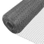 Vounot grillage a poule avec fils 25mm en pvc gaine gris 1x25m Vounot grillage a poule avec fils 25mm en pvc gaine gris 1x25m