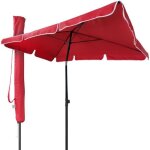 Vounot® parasol inclinable rectangulaire 200x125cm rouge - hauteur et angles ajustables - housse de protection ... Vounot® parasol inclinable rectangulaire 200x125cm rouge - hauteur et angles ajustables - housse de protection ...