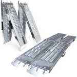 Vounot� lot de 2 rampe de chargement pliable 180cm en acier galvanis� - 400kg max - rampe dacc�s antid�rapante ...