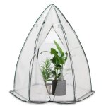 Vounot serre dhivernage dme 160x160x180cm blanc - bche pe impermable et anti - uv - pour balcon terrasse ...