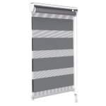 Vounot� store enrouleur jour / nuit z�br� - 50 x 150 cm - gris - sans per�age ou avec