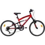 Vtt 20 tout suspendu mixte twister - cadre acier - 6 vitesses shimano - freins v - brake