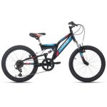 Vtt enfant tout suspendu 20 zodiac noir - rouge ks cycling - 6 vitesses - taille de cadre 31 cm