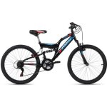 Vtt enfant tout suspendu 24 zodiac noir - rouge tc 38 cm ks cycling
