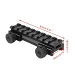 Vvikizy 20mm support de pour rail picatinny 85mm - riser avec 8 fentes Vvikizy 20mm support de pour rail picatinny 85mm - riser avec 8 fentes