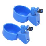 Vvikizy 2pcs automatique poule abreuvoir anti rouille facile installer bleu abreuvoir pour elevage volaille ...
