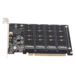 Vvikizy adaptateur pcie vers nvme adaptateur m. 2 nvme ssd vers pcie x16 4 ports carte raid souple haute ...