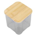 Bote de rangement alimentaire - vvikizy - transparent - couvercle en bambou - hermtique - grande capacit ...
