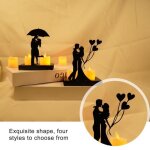 Vvikizy cadeaux de mariage pour couple bougeoir en fer romantique pour couple statue de bougie cadeaux ...