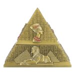 Vvikizy - cendrier en m�tal d�cor forme de pyramide pharaon �gyptien bronz�