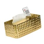 Support de bote  mouchoirs - vvikizy - rectangulaire - ambre or - rangement latral - dimensions 89x120x240m ...