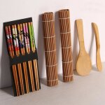 Vvikizy ensemble de machine  sushi en bambou bambou sushi maker set sushi rolling mat kits sushi table ...