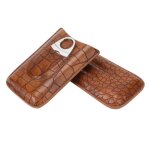 Vvikizy etui cigare cuir pour 3 cigares - ensemble de coupe cigare portable