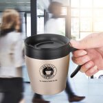 Vvikizy mug isotherme en acier inoxydable avec cuillre et couvercle pour cafe bureau voyage (dor)