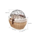 Vvikizy panier de v�lo en osier pour petit chien et chat - cage avec couvercle en treillis m�tallique ...