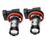 Vvikizy phare led 2 pi�ces h11 / h8 6000k bleu 50w kit dampoules de phares led antibrouillard lampe de ...