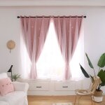 Vvikizy qiilu rideaux de fentre vider star style fentre voile tulle rideau sheer panels chambre salon ...