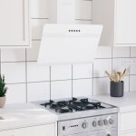 Vx - hotte murale 60 cm acier et verre trempé blanc Vx - hotte murale 60 cm acier et verre trempé blanc
